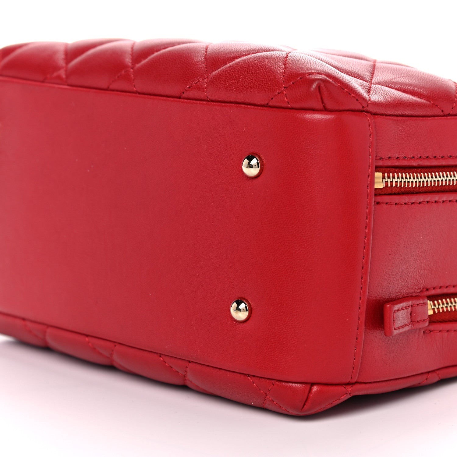 Chanel Lambskin Quilted Small Trendy CC Bowling Bag Red 11 of 12