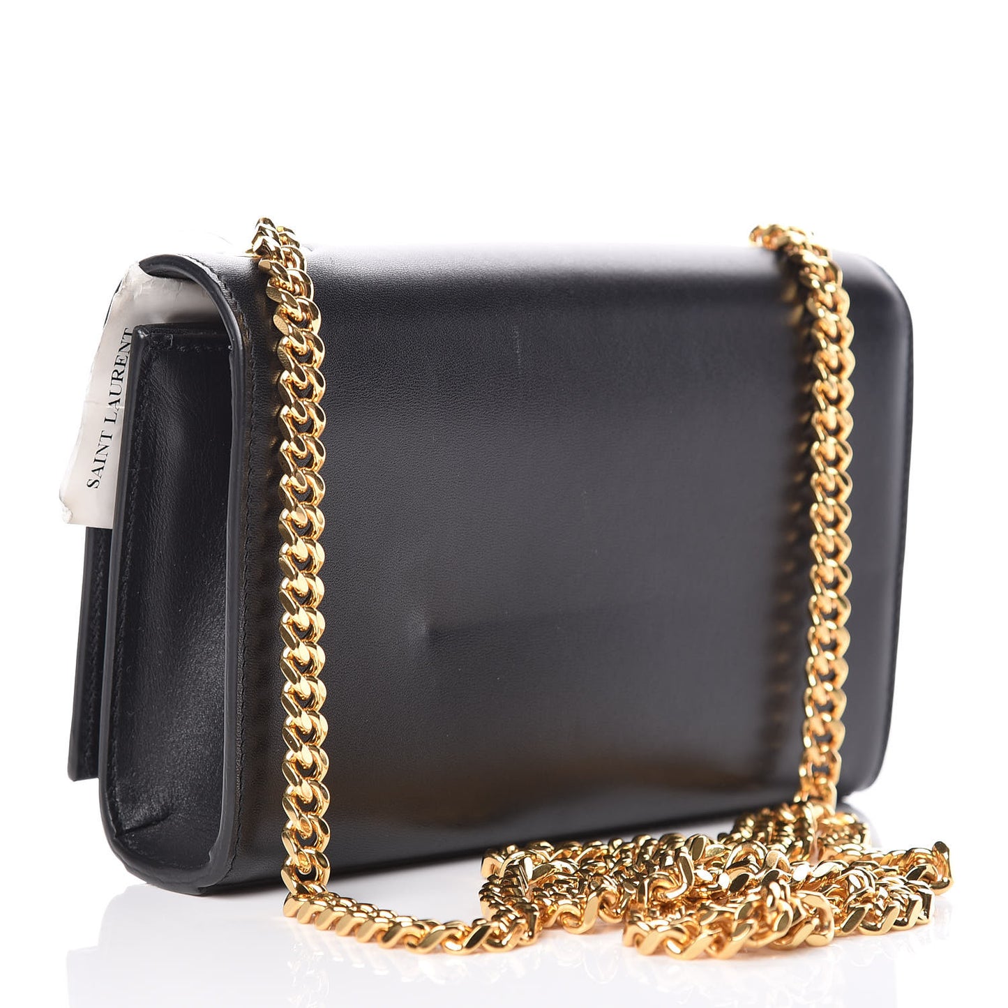 Calfskin Small Classic Monogram Kate Tassel Satchel Black