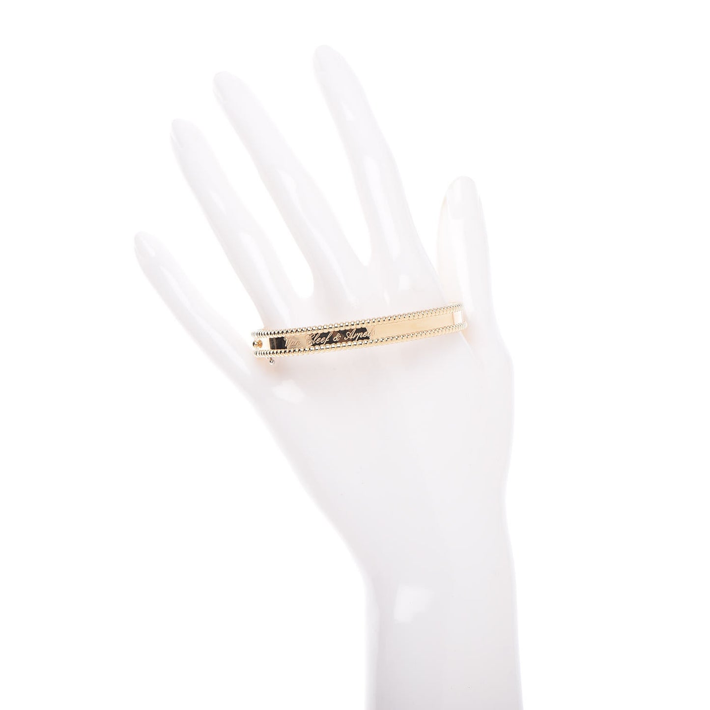 18K Yellow Gold Perlee Signature Bangle Bracelet M