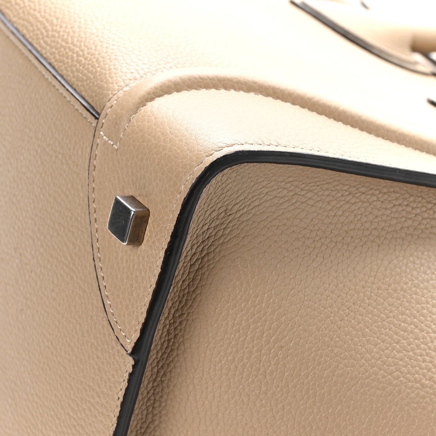 Drummed Calfskin Mini Luggage Dune