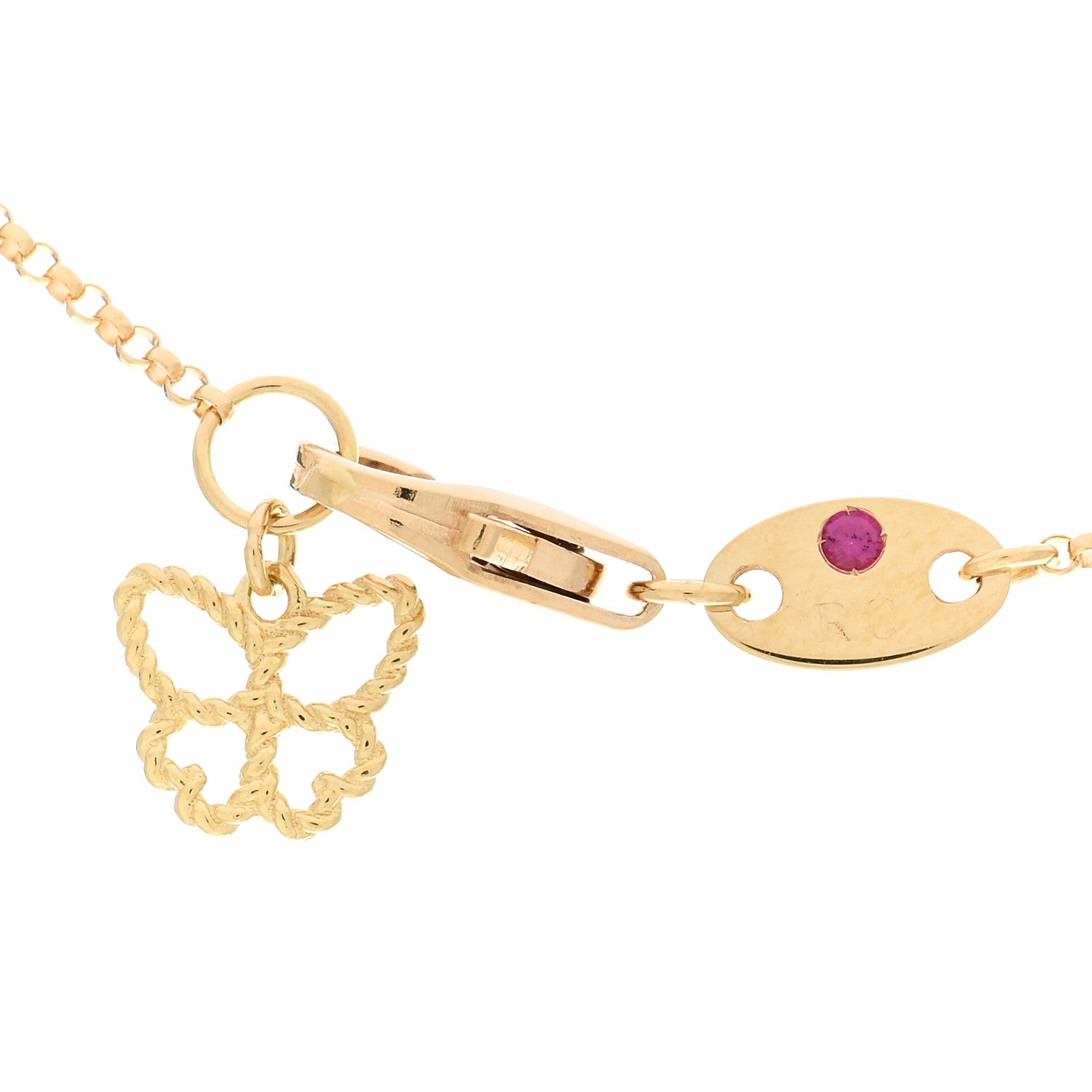 Roberto Coin 18K Yellow Gold Diamond Black Onyx Butterfly Pendant Necklace 4 of 4