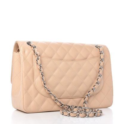 Chanel Caviar Quilted Jumbo Double Flap Beige Clair 3 of 10