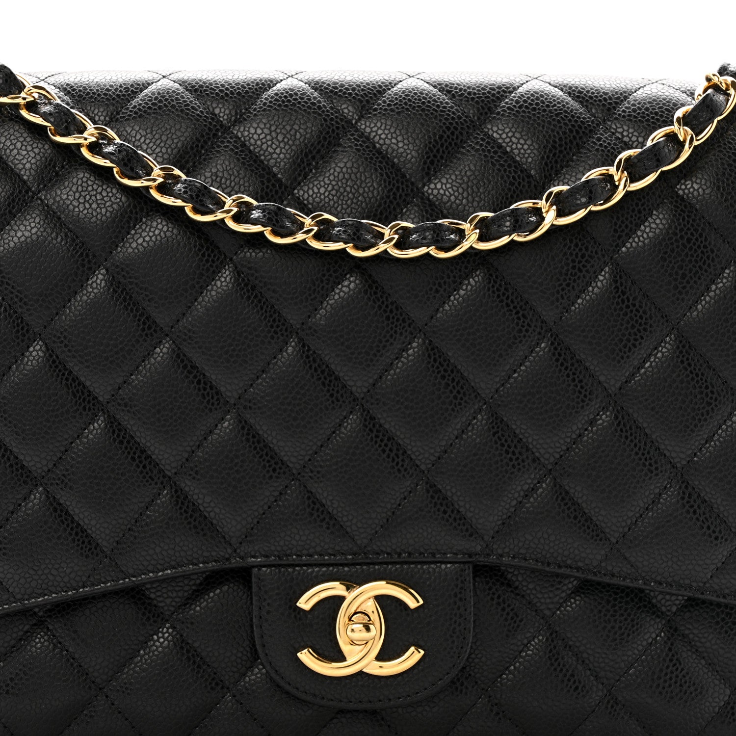 Chanel Caviar Quilted Maxi Double Flap Black 8 of 11