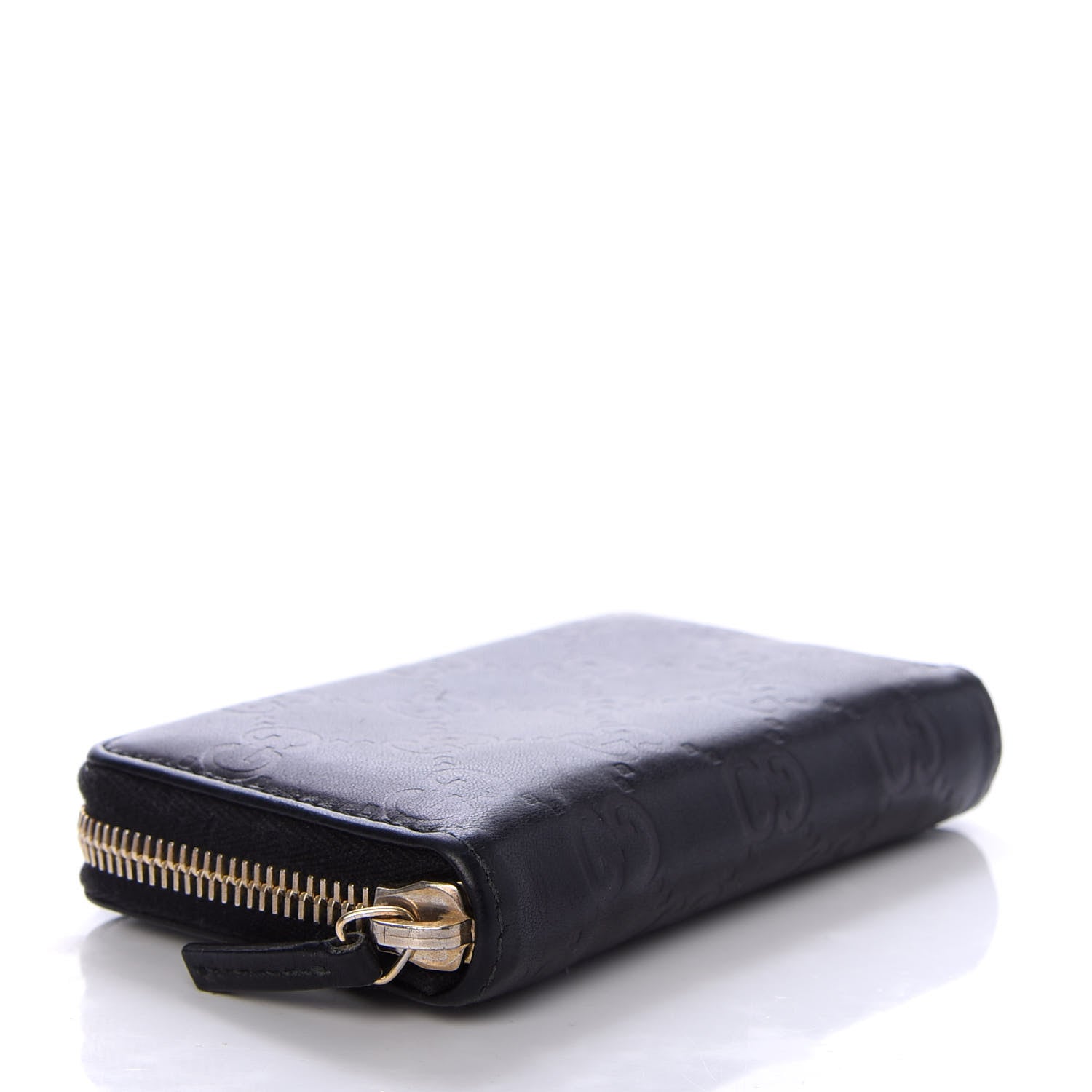 Gucci Guccissima Zip Around Card Case Black 4 of 7