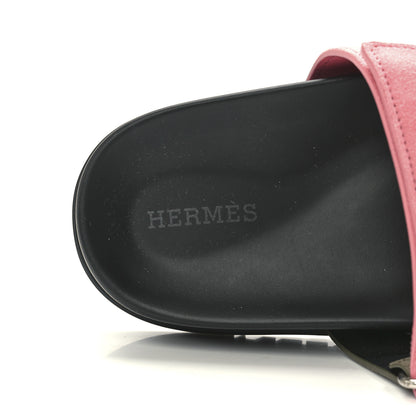 Hermes Suede Goatskin Womens Chypre Sandals 38 Toundra Rose Du Desert 7 of 9
