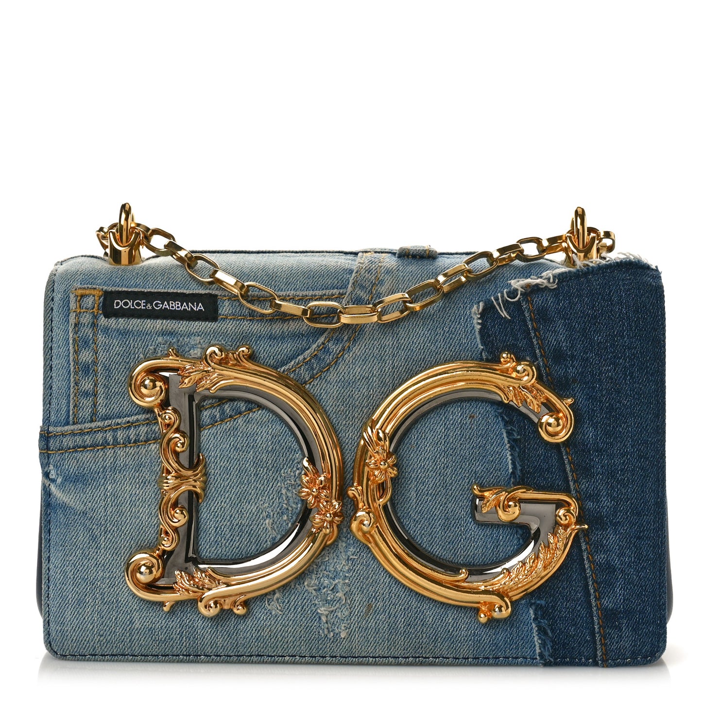 Denim DG Girls Shoulder Bag Blue