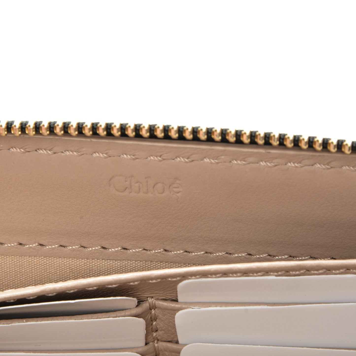 Grained Calfskin Marcie Long Zip Around Wallet Black