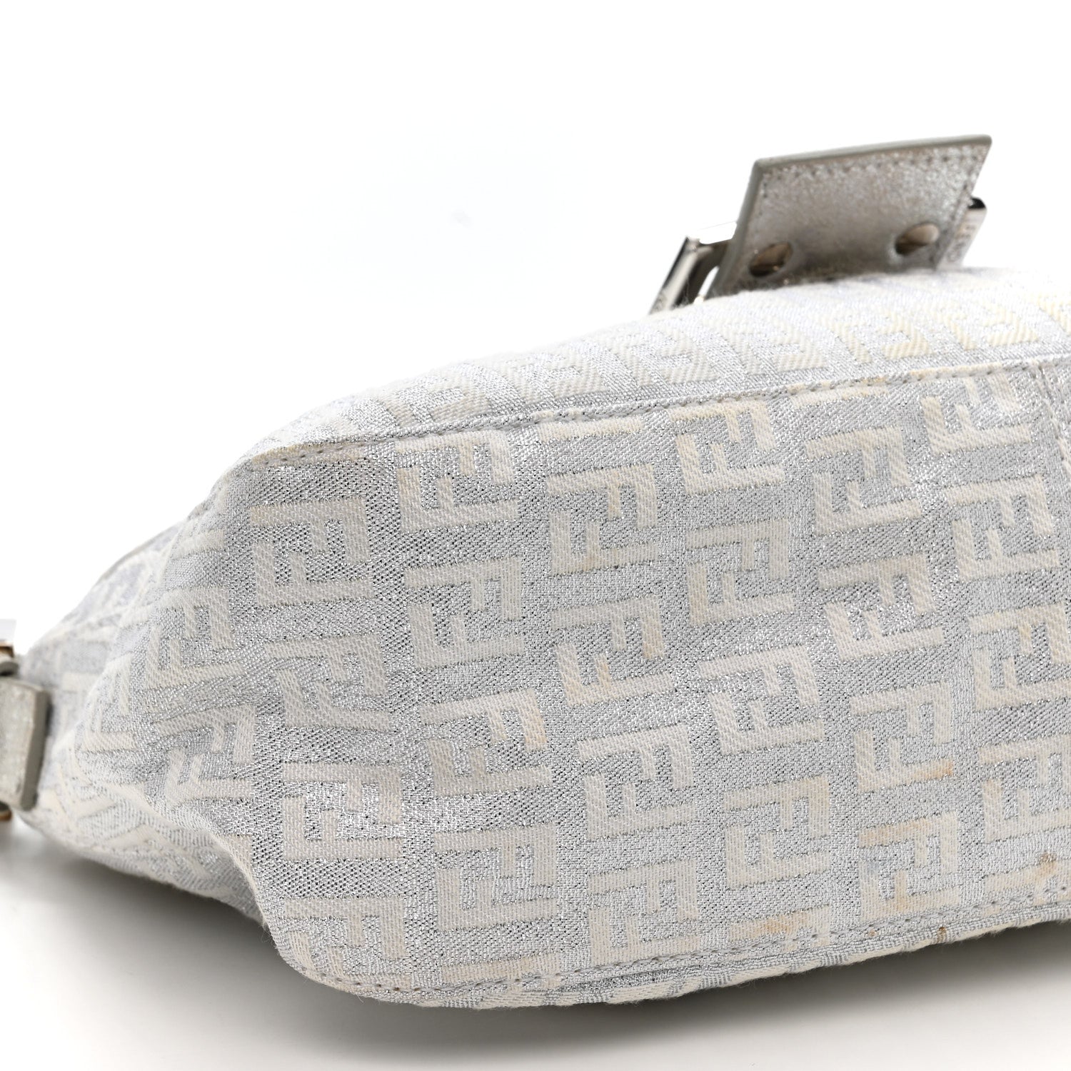 Fendi Metallic Zucchino Baguette Silver 9 of 11