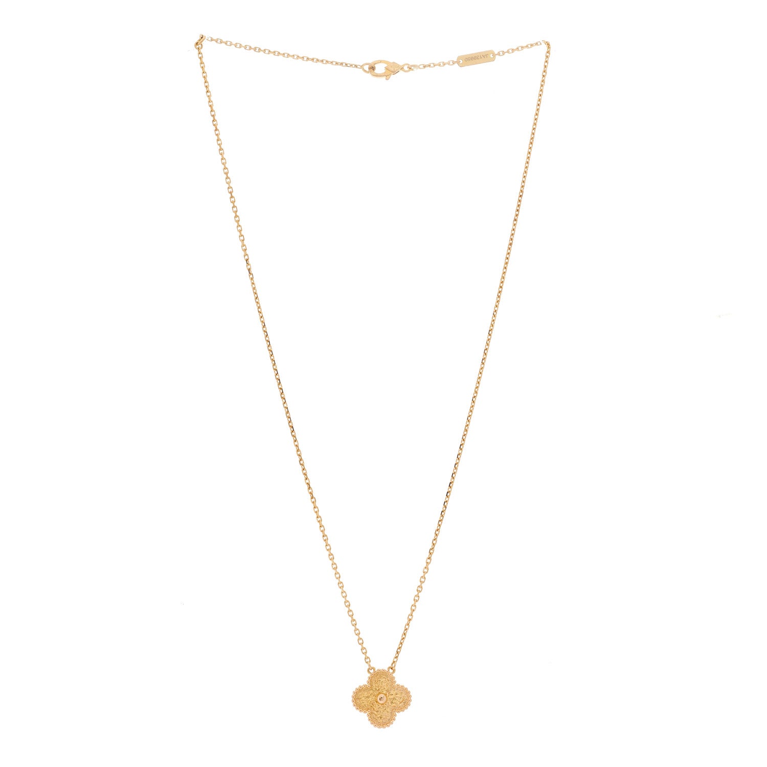 Van Cleef & Arpels 18K Rose Gold Vintage Alhambra Pendant Necklace 3 of 6