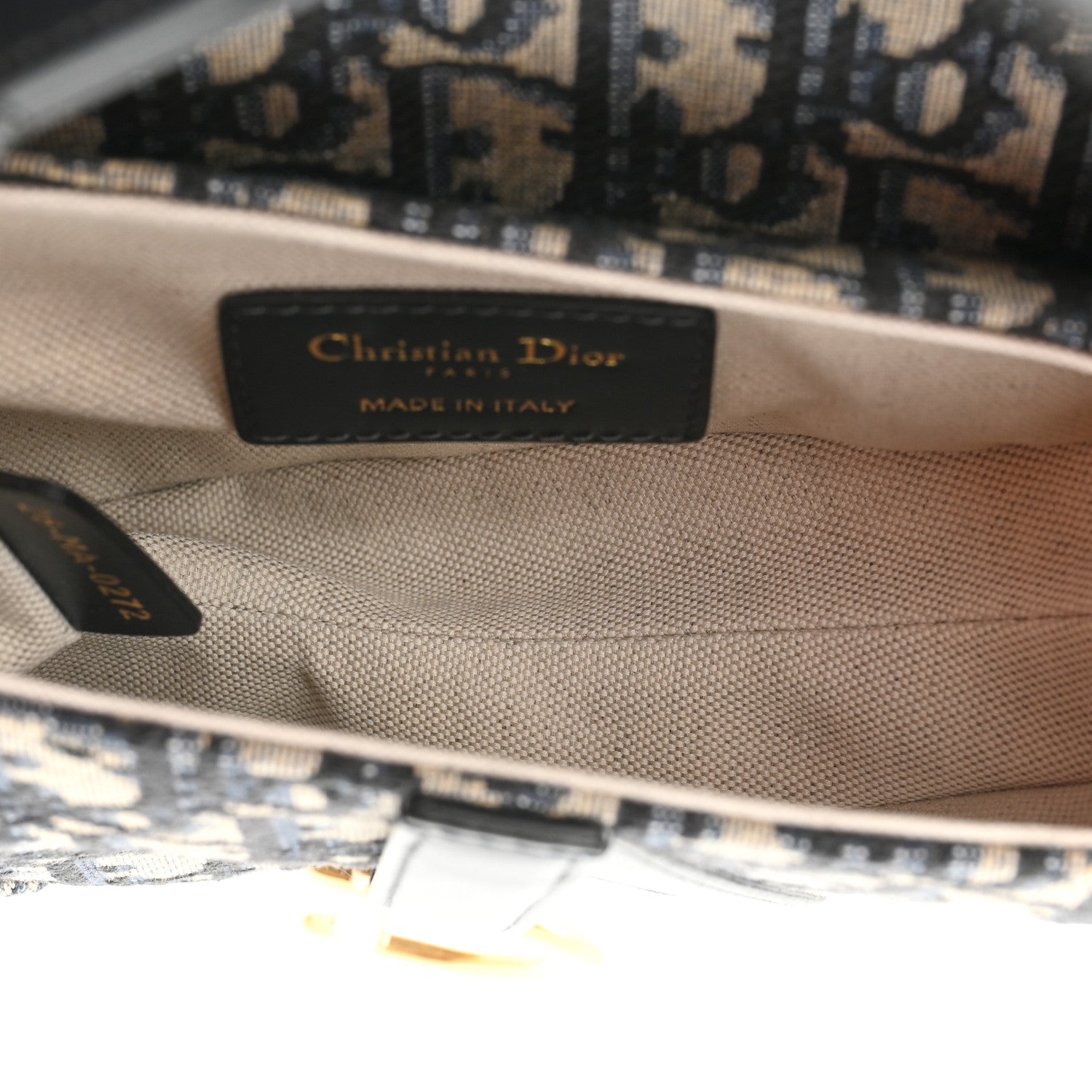 Christian Dior Oblique Mini Saddle Bag With Strap Blue 5 of 9