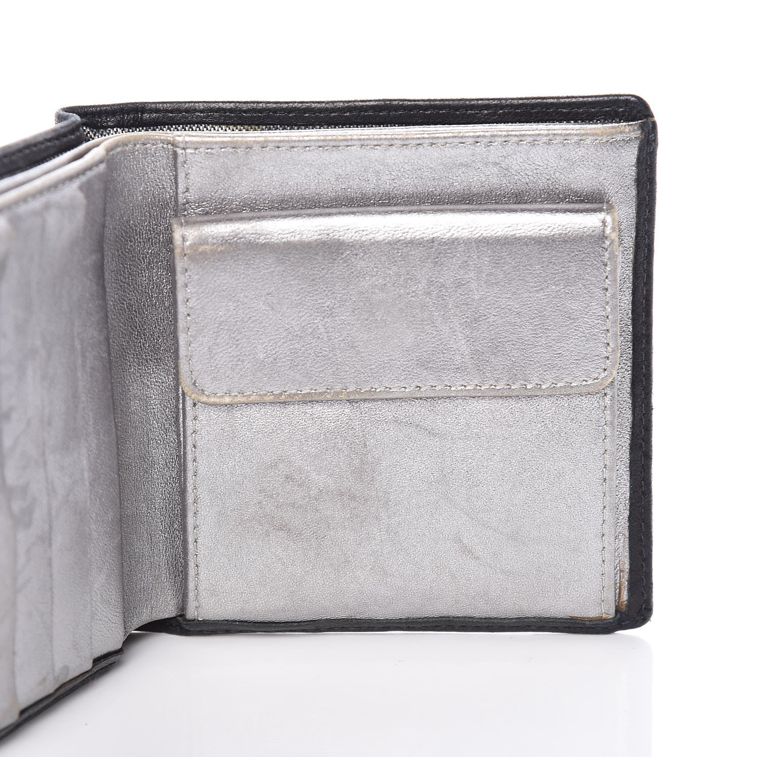 Chanel Lambskin Vertical Quilted Mademoiselle Bi-Fold Wallet Black 8 of 11