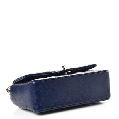 Chanel Caviar Quilted Mini Rectangular Flap Navy Blue 4 of 7