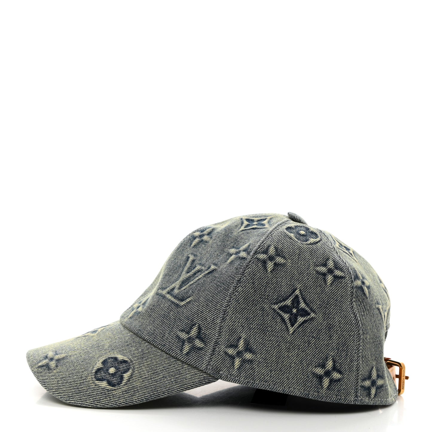 Monogram Washed Denim Cap L Blue