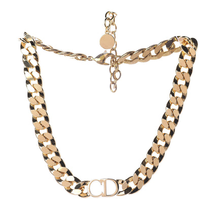 Christian Dior Metal Danseuse Etoile Chain Choker Necklace Gold 1 of 7