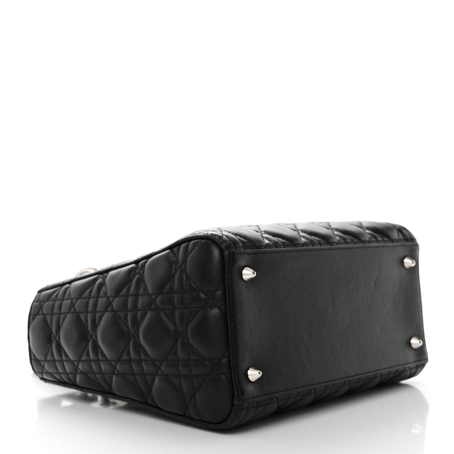 Christian Dior Lambskin Cannage Medium Lady Dior Black 4 of 10
