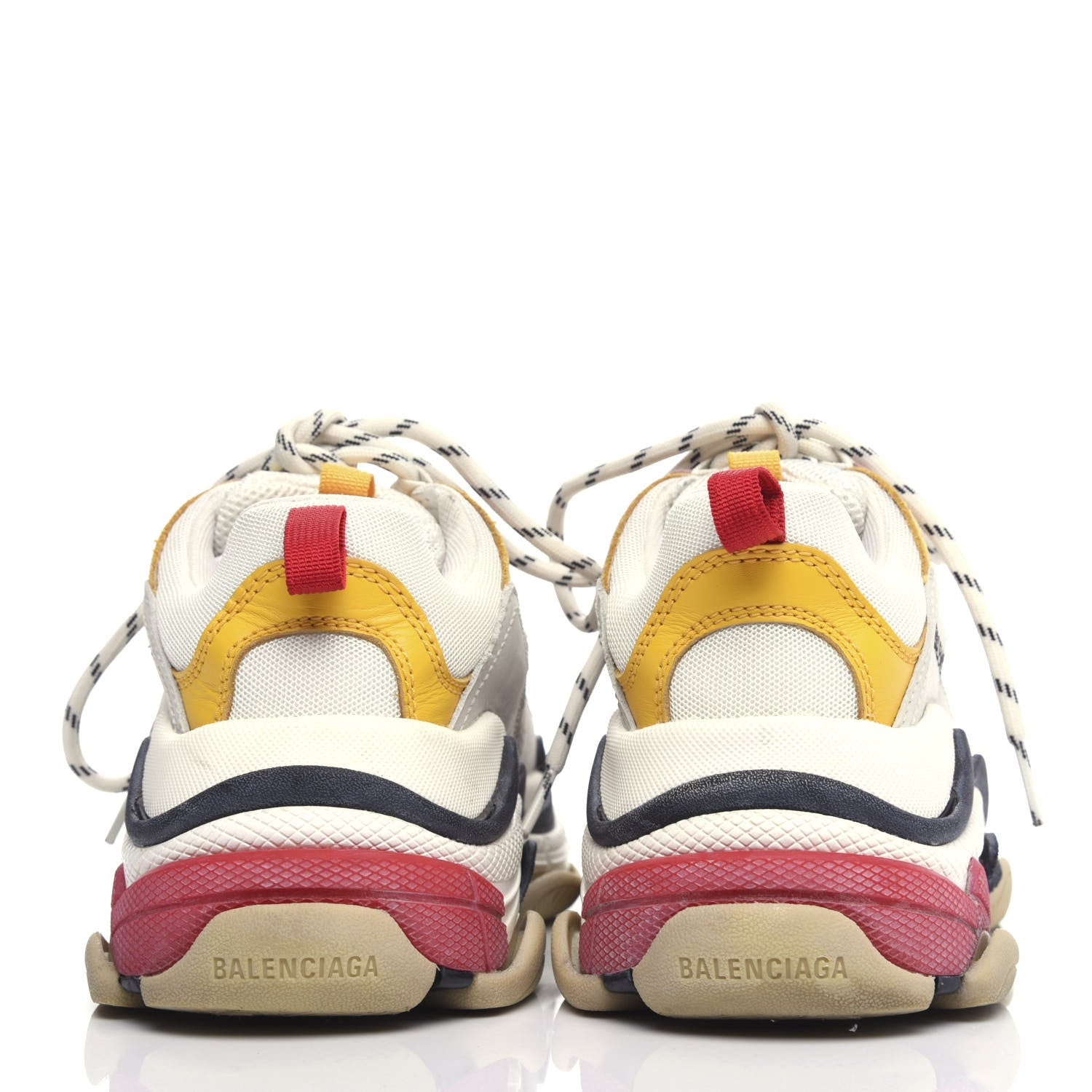 Balenciaga Mesh Nubuck Womens Triple S Sneakers 36 White Gris Jaune Rose 7 of 7