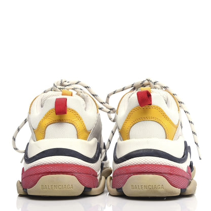Balenciaga Mesh Nubuck Womens Triple S Sneakers 36 White Gris Jaune Rose 7 of 7