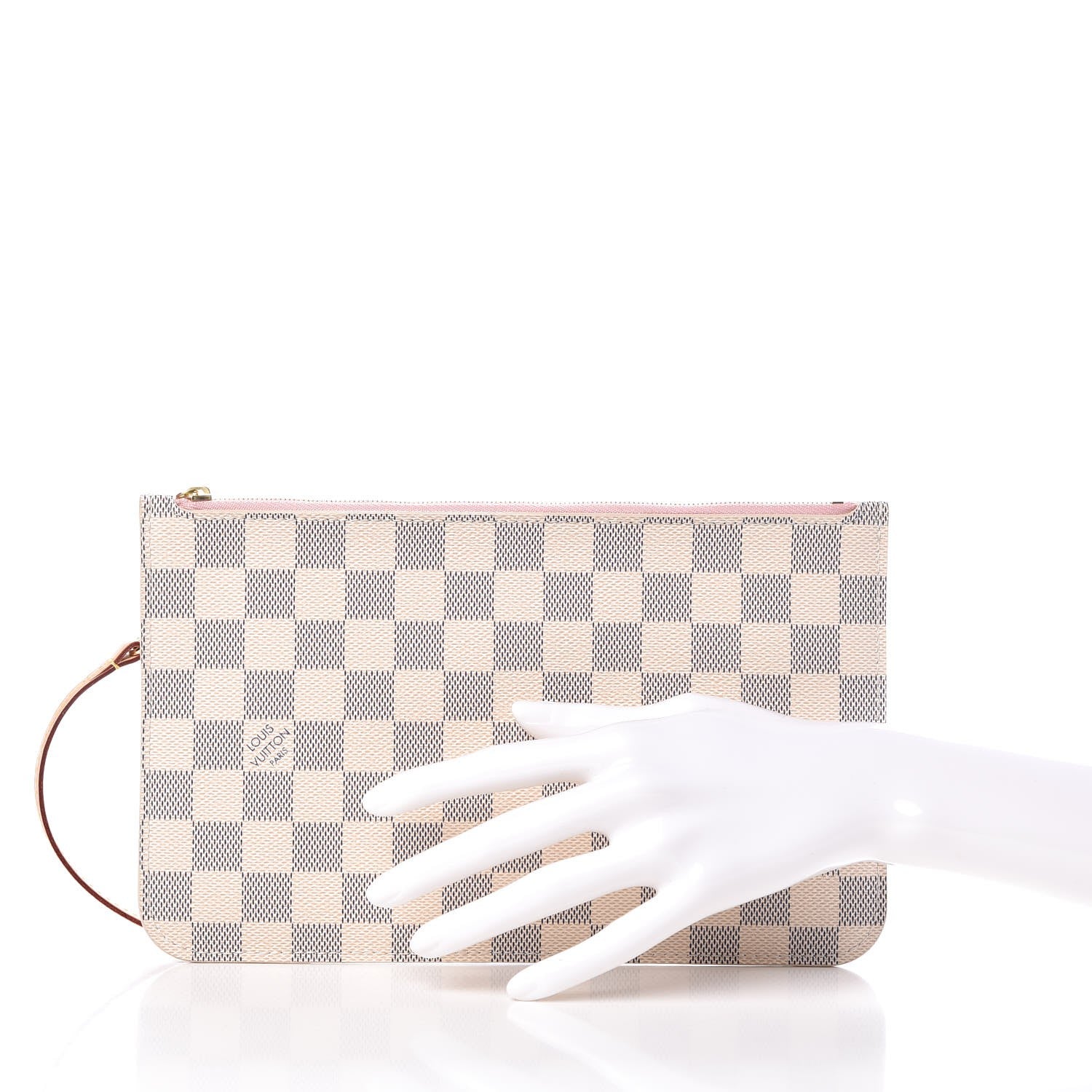 Louis Vuitton Damier Azur Neverfull MM GM Pochette Rose Ballerine 2 of 8