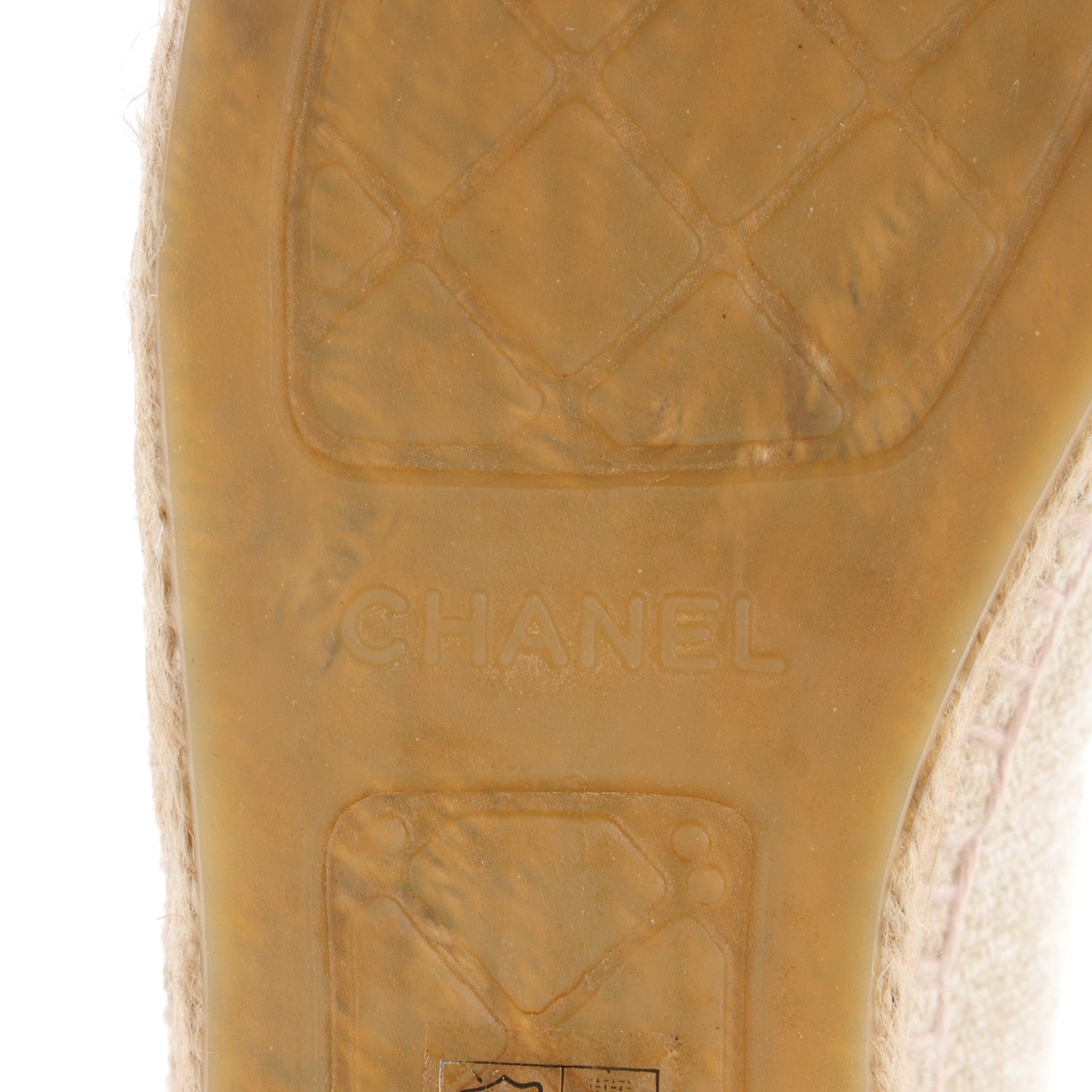 Chanel Toile Sequin CC Espadrilles 40 Beige Black 9 of 11