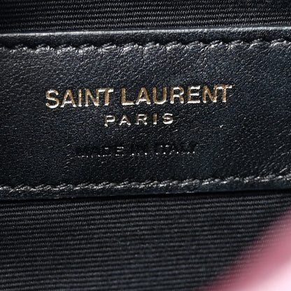 Saint Laurent Calfskin Matelasse Monogram Lou Belt Bag Dark Legion Red 6 of 11
