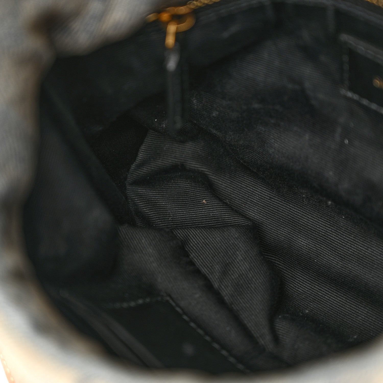 Saint Laurent SAINT LAURENT Denim Quilted Toy Loulou Puffer Monogram Chain Satchel Blue Cinnamon 13 of 14