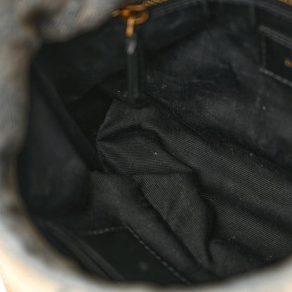 Saint Laurent SAINT LAURENT Denim Quilted Toy Loulou Puffer Monogram Chain Satchel Blue Cinnamon 13 of 14
