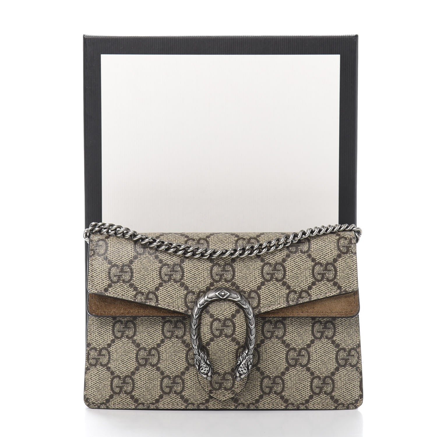 Gucci GG Supreme Monogram Super Mini Dionysus Shoulder Bag Taupe 12 of 12