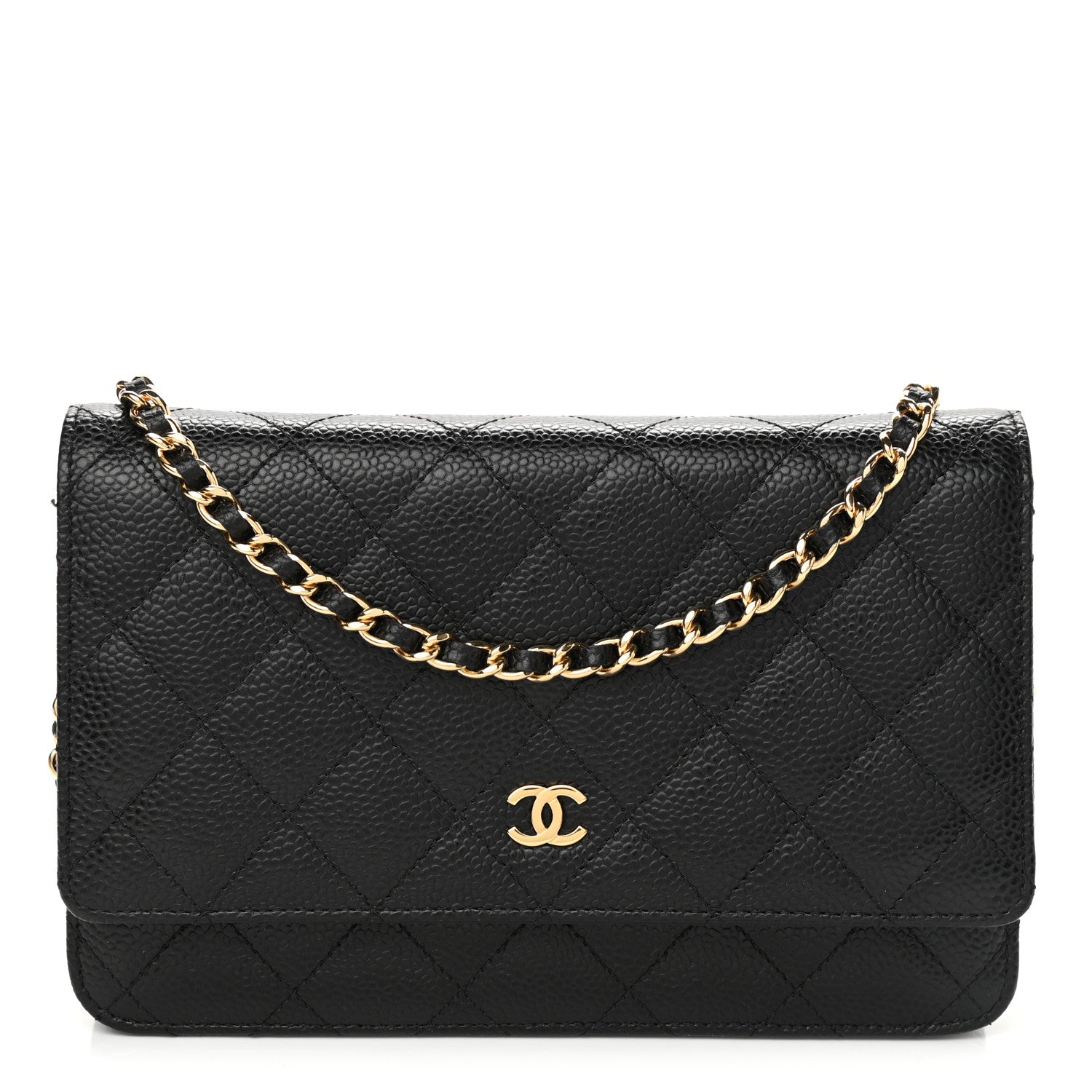 Chanel Caviar Quilted Wallet On Chain WOC Black 1 of 12