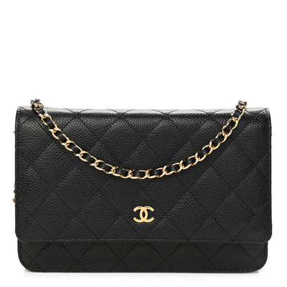 Chanel Caviar Quilted Wallet On Chain WOC Black 1 of 12
