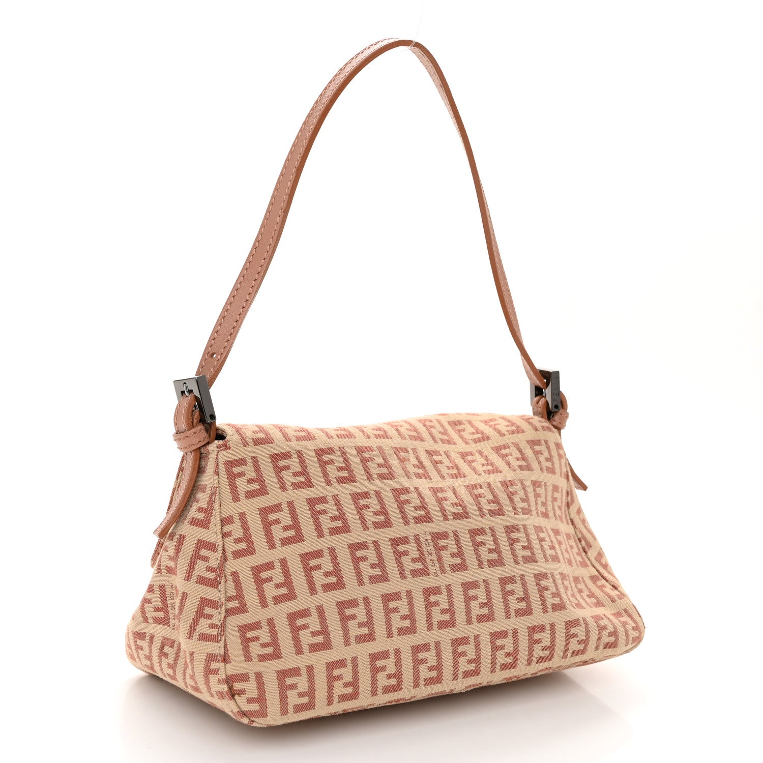 Fendi Zucchino Vitello Mini Mama Baguette Beige Bruciato Bois de Rose 3 of 11