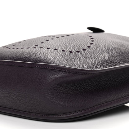 Hermes Taurillon Clemence Evelyne III GM Raisin 10 of 13