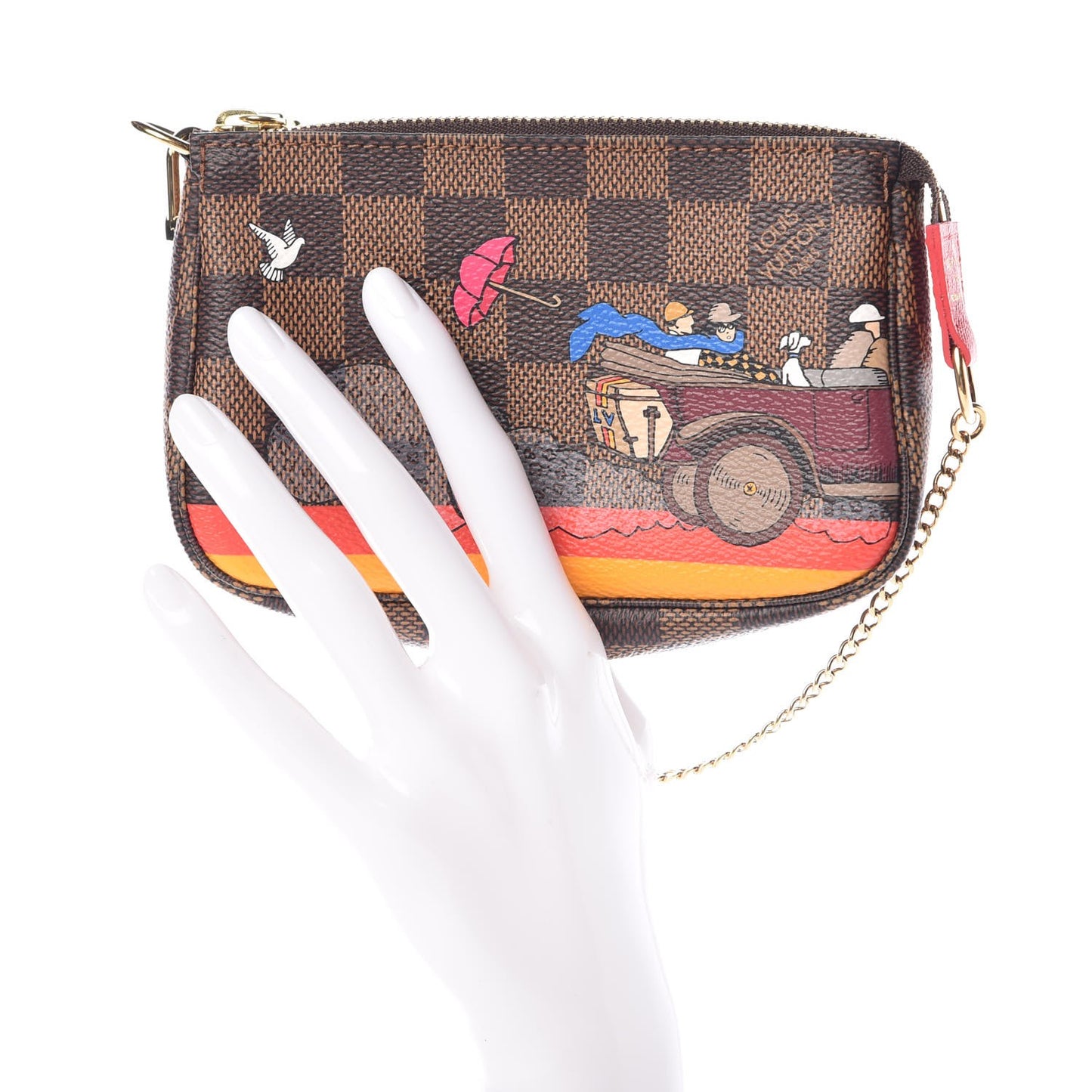 Damier Ebene 2015 Christmas Animation Mini Pochette Accessories