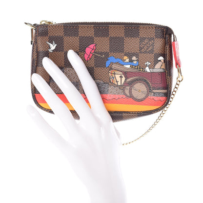 Louis Vuitton Damier Ebene 2015 Christmas Animation Mini Pochette Accessories 2 of 8