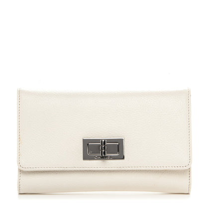 Chanel Calfskin Mademoiselle Clutch Wallet White 1 of 8