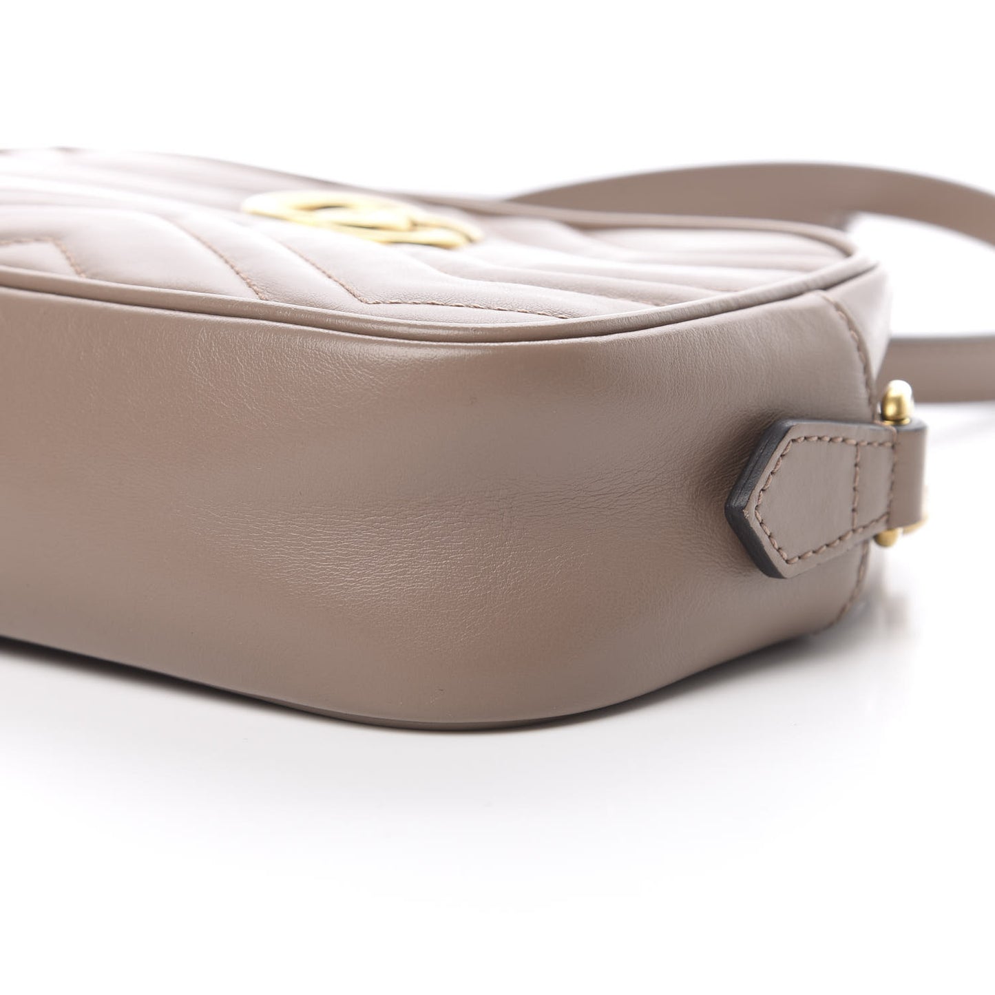 Calfskin Matelasse Mini GG Marmont Chain Shoulder Bag Porcelain Rose
