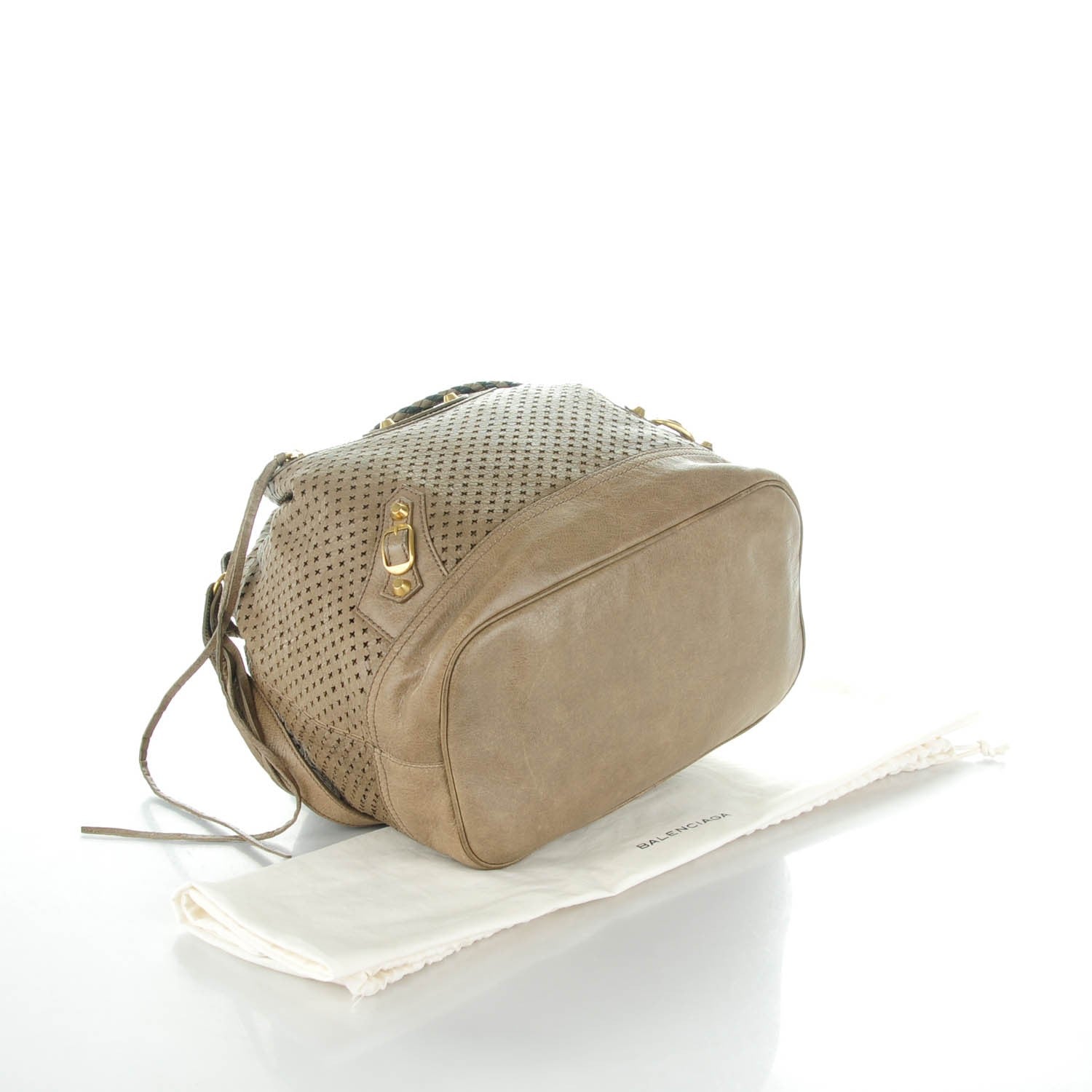Balenciaga Agneau Arena Laser Cut Cross Classic Gold Hardware Medium Pampille Gris Poivre 4 of 11