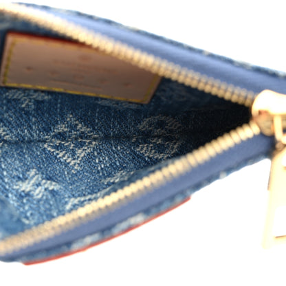 Louis Vuitton Monogram Denim Key Pouch Denim Blue 5 of 7
