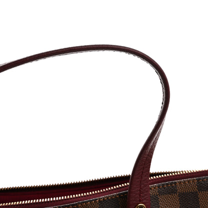 Louis Vuitton Damier Ebene Cuir Taurillon Hyde Park Fuchsia 12 of 12