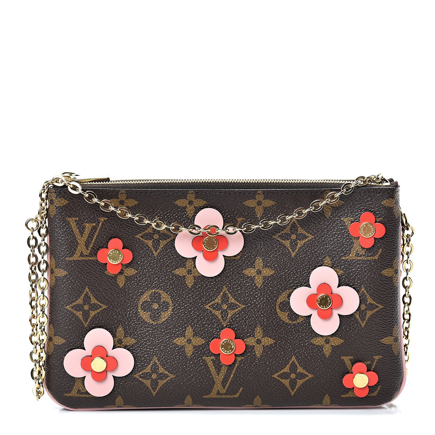 Monogram Blooming Flowers Double Zip Pochette
