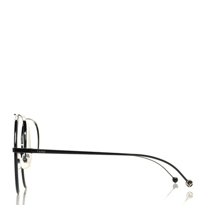 Fendi Metal F is Fendi Printed Run Away Round Frame Sunglasses FF 0285/S Black 3 of 7