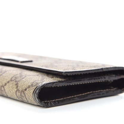Gucci GG Plus Monogram Joy Continental Flap Wallet Beige Ebony Dark Brown 7 of 10