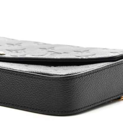 Louis Vuitton Empreinte Pochette Felicie Chain Wallet Black 8 of 9