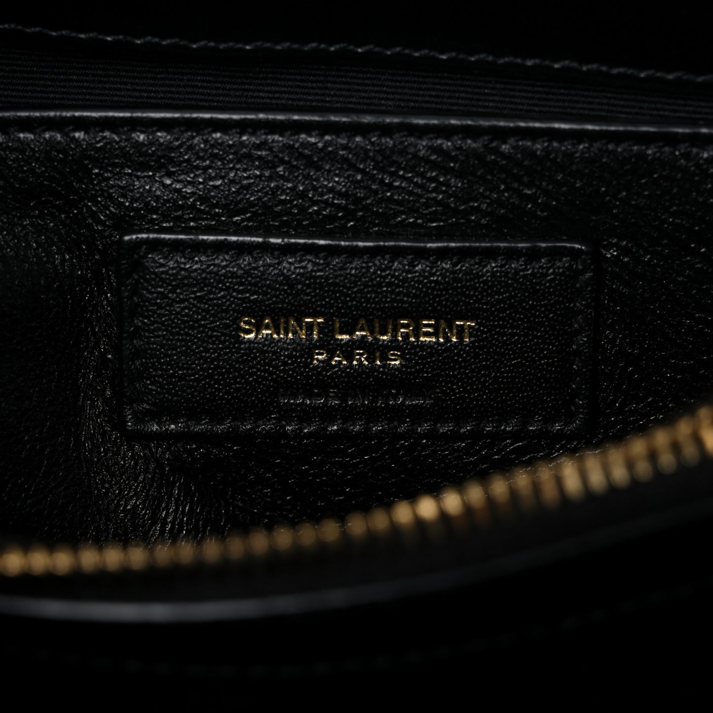 Calfskin Y Quilted Monogram Small Loulou Chain Satchel Black