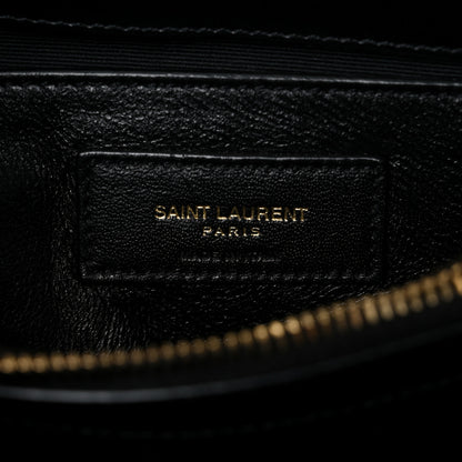 Saint Laurent Calfskin Y Quilted Monogram Small Loulou Chain Satchel Black 7 of 14