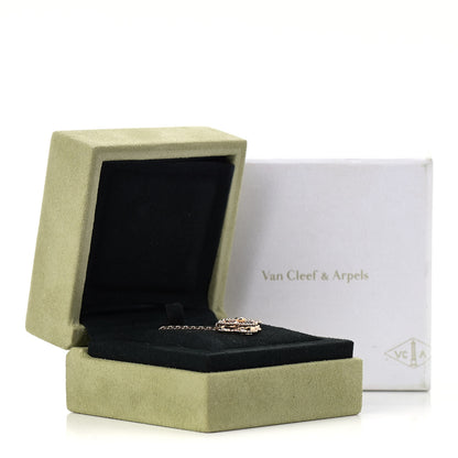Van Cleef & Arpels 18K Rose Gold Diamond Bulls Eye Vintage Alhambra Pendant Necklace 7 of 7