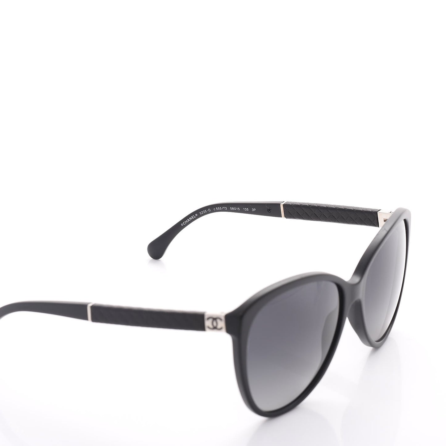 Quilted CC Sunglasses 5225-Q Black