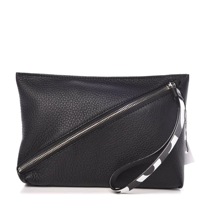 Proenza Schouler Pebble Calfskin Zip Pouch Black 1 of 8