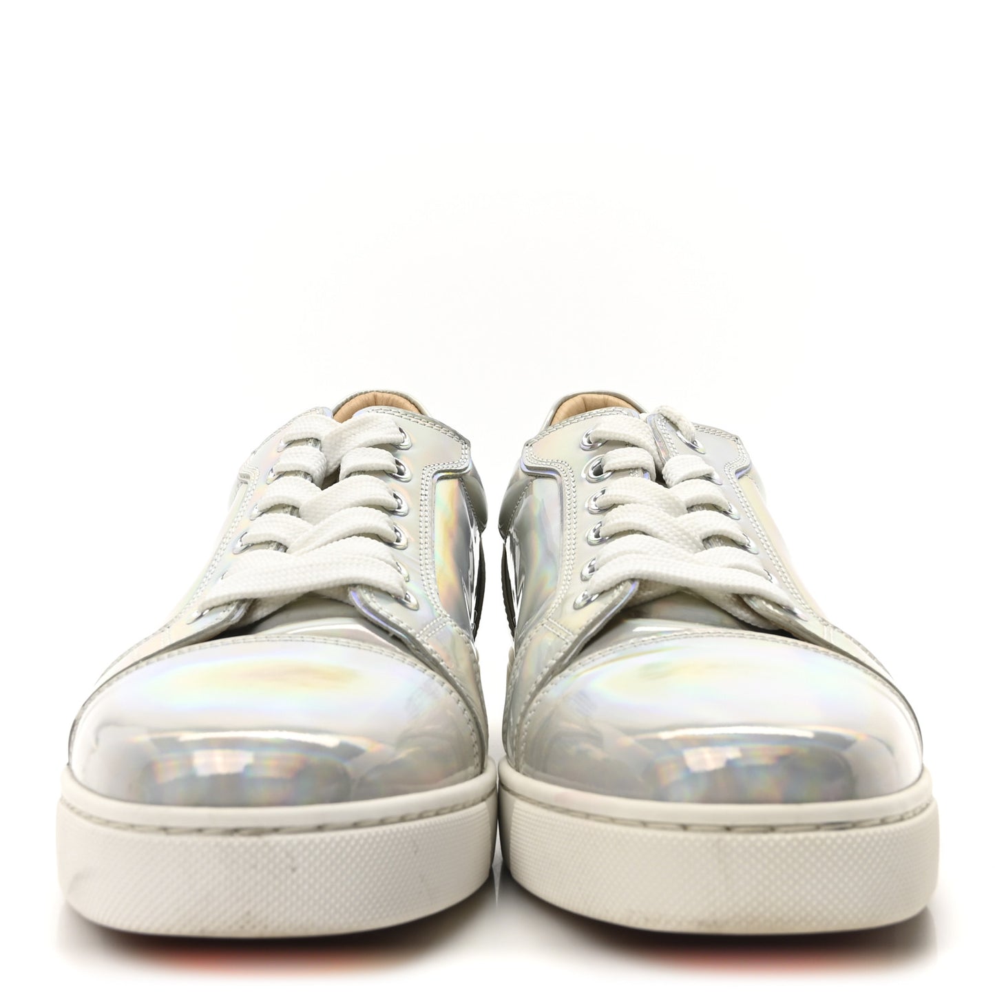 Patent Psychic Vieira Flat Sneakers 39 White Silver