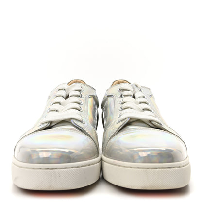 Christian Louboutin Patent Psychic Vieira Flat Sneakers 39 White Silver 2 of 10