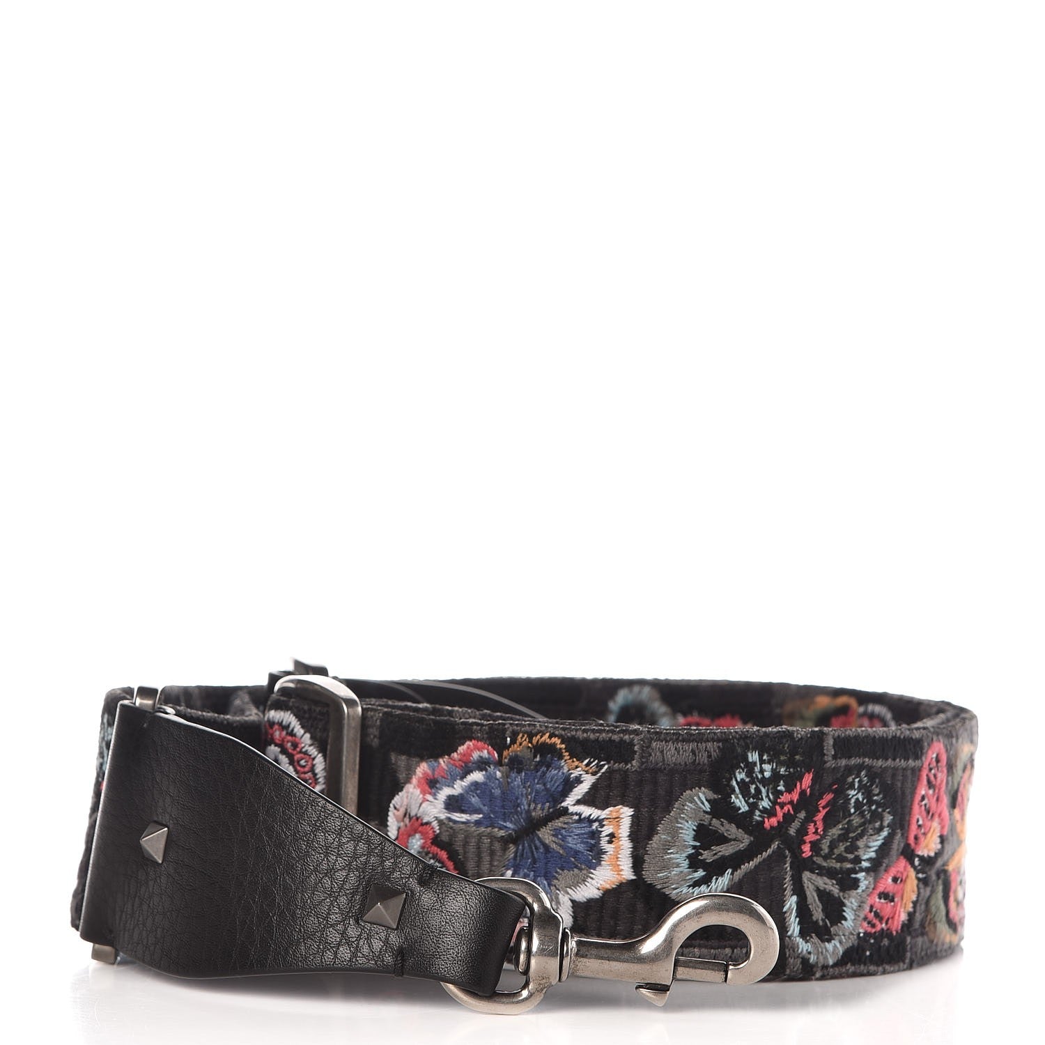 Valentino Garavani Canvas Camubutterfly Rockstud Guitar Strap Multicolor 1 of 5